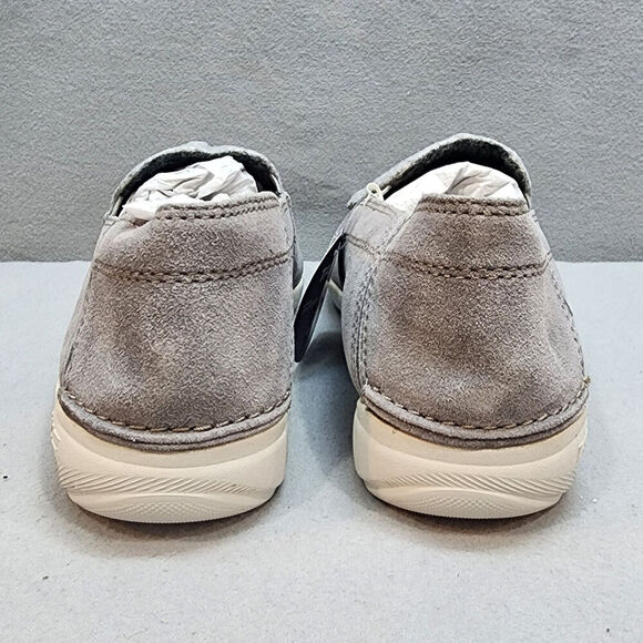 Clarks Gorwin Step Grey Suede Leather Washable Comfort Loafers Men's Size 10.5 - Picture 5 of 9